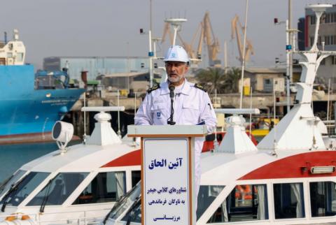Amir Rastegari à la cérémonie d'intégration des navires de la classe Heydar